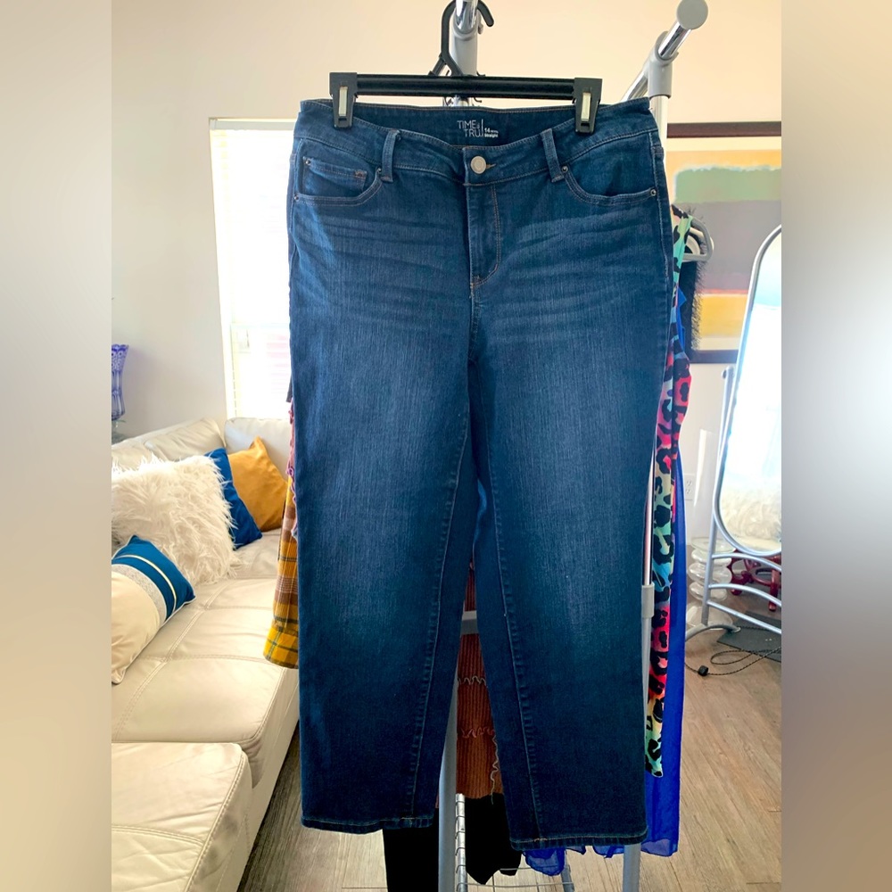 Time & Tru, straight leg jeans, 14P